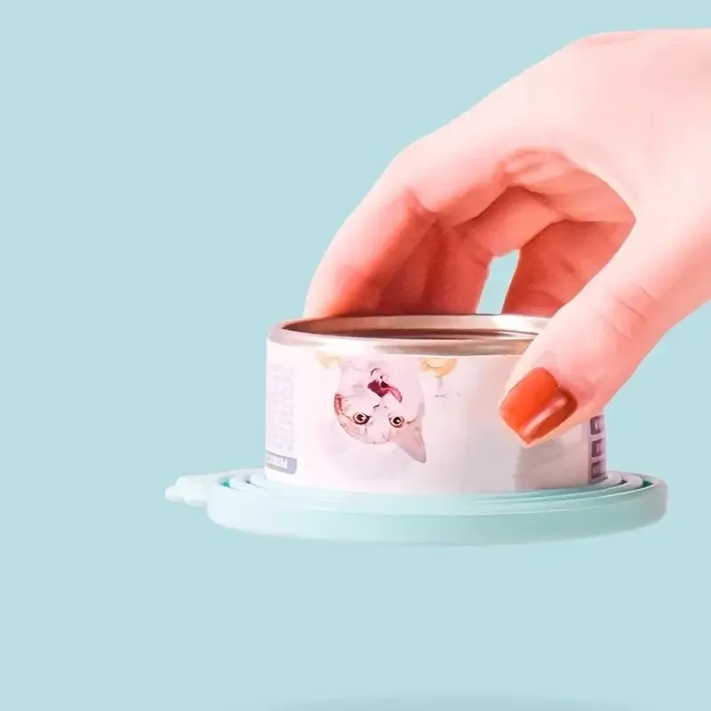 Couvercle réutilisable en silicone pour boîtes de conserve pour animaux, sans BPA, compatible avec la plupart des formats, conserve la fraîcheur des aliments et limite les odeurs 6