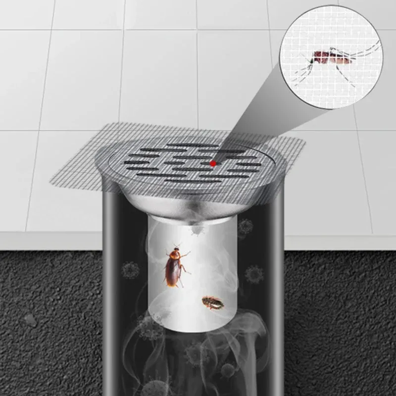 Filtre anti-bouchon jetable en maille pour drain de sol et couvercle de vidange pour évier de cuisine et salle de bain 3
