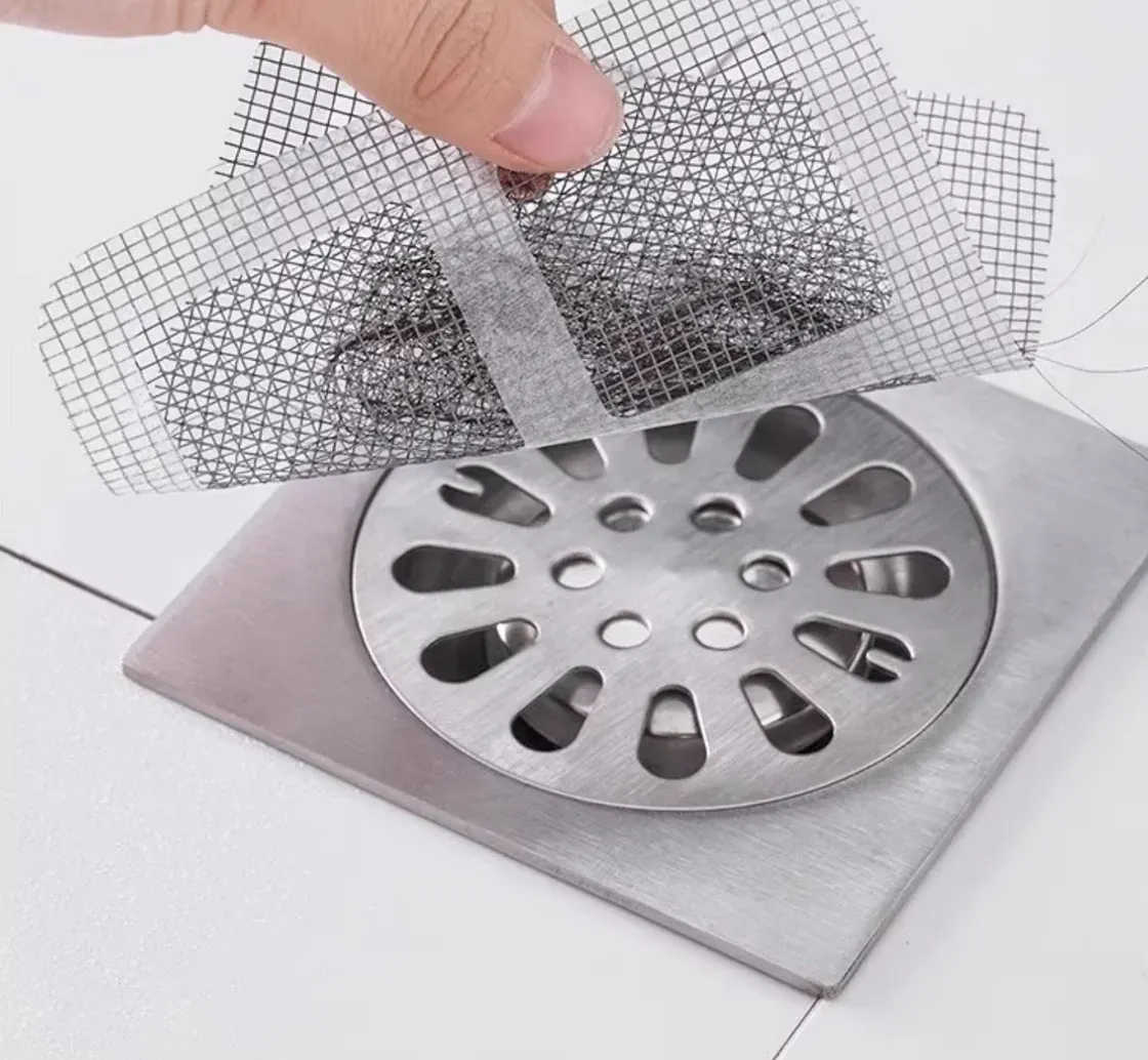 Filtre de drain en maille, installation