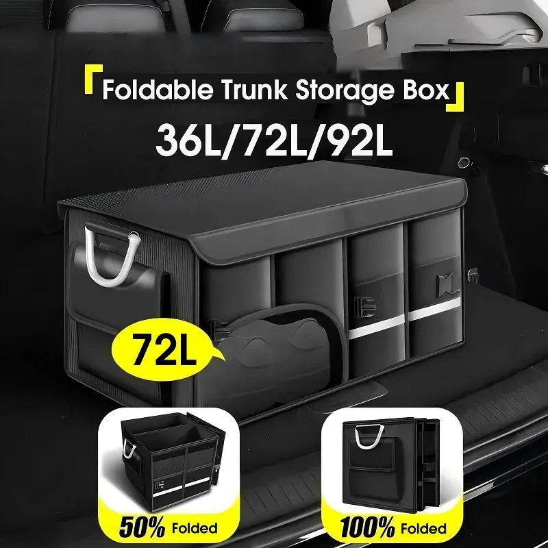 Organisateur de coffre pliable et portable TazerApex en tissu Oxford imperméable, grande capacité, universel pour le camping et la pêche - Image 1