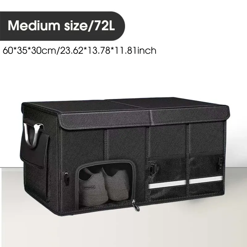 Organisateur de coffre pliable et portable TazerApex en tissu Oxford imperméable, grande capacité, universel pour le camping et la pêche 9