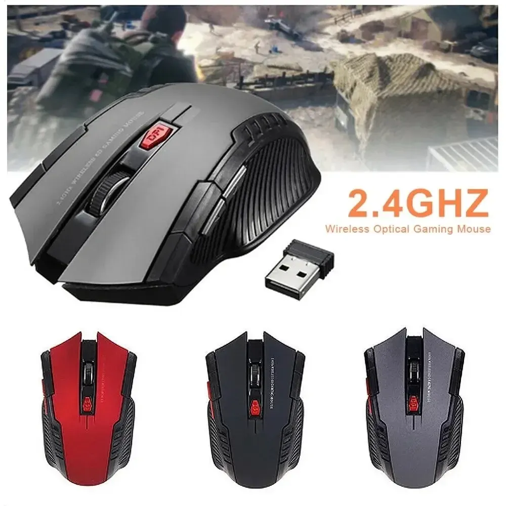 Souris sans fil 113 optique 2,4 GHz avec récepteur USB, portable à 6 boutons pour ordinateur portable