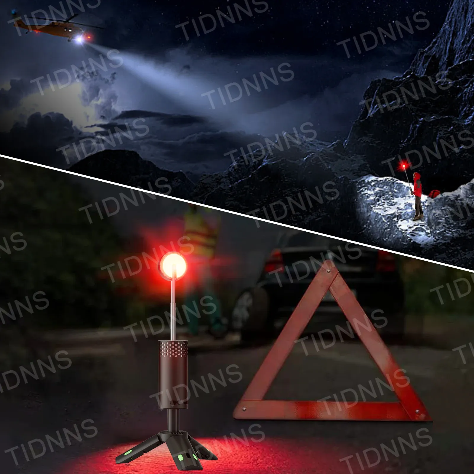 Lampe télescopique de camping, lanterne de pêche rechargeable à intensité variable, lumière d'ambiance nocturne, lampe de secours en cas de panne de courant, 10000 mAh 5
