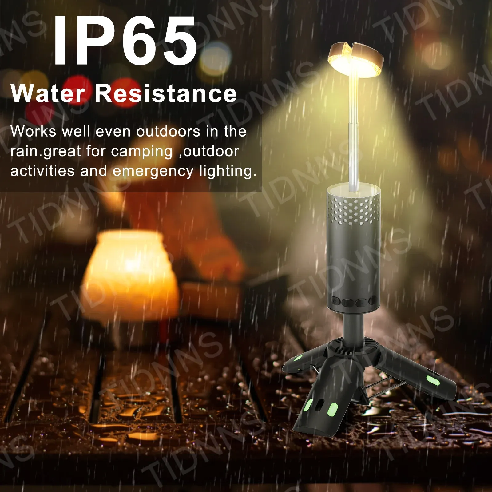 Lampe télescopique de camping, lanterne de pêche rechargeable à intensité variable, lumière d'ambiance nocturne, lampe de secours en cas de panne de courant, 10000 mAh 6