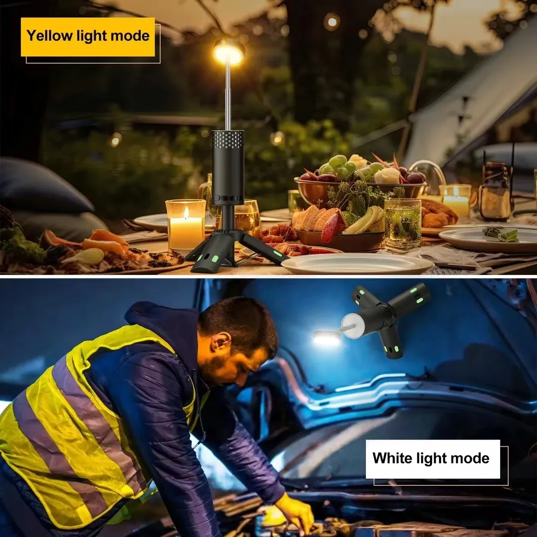 Lampe de camping utilisée en extérieur