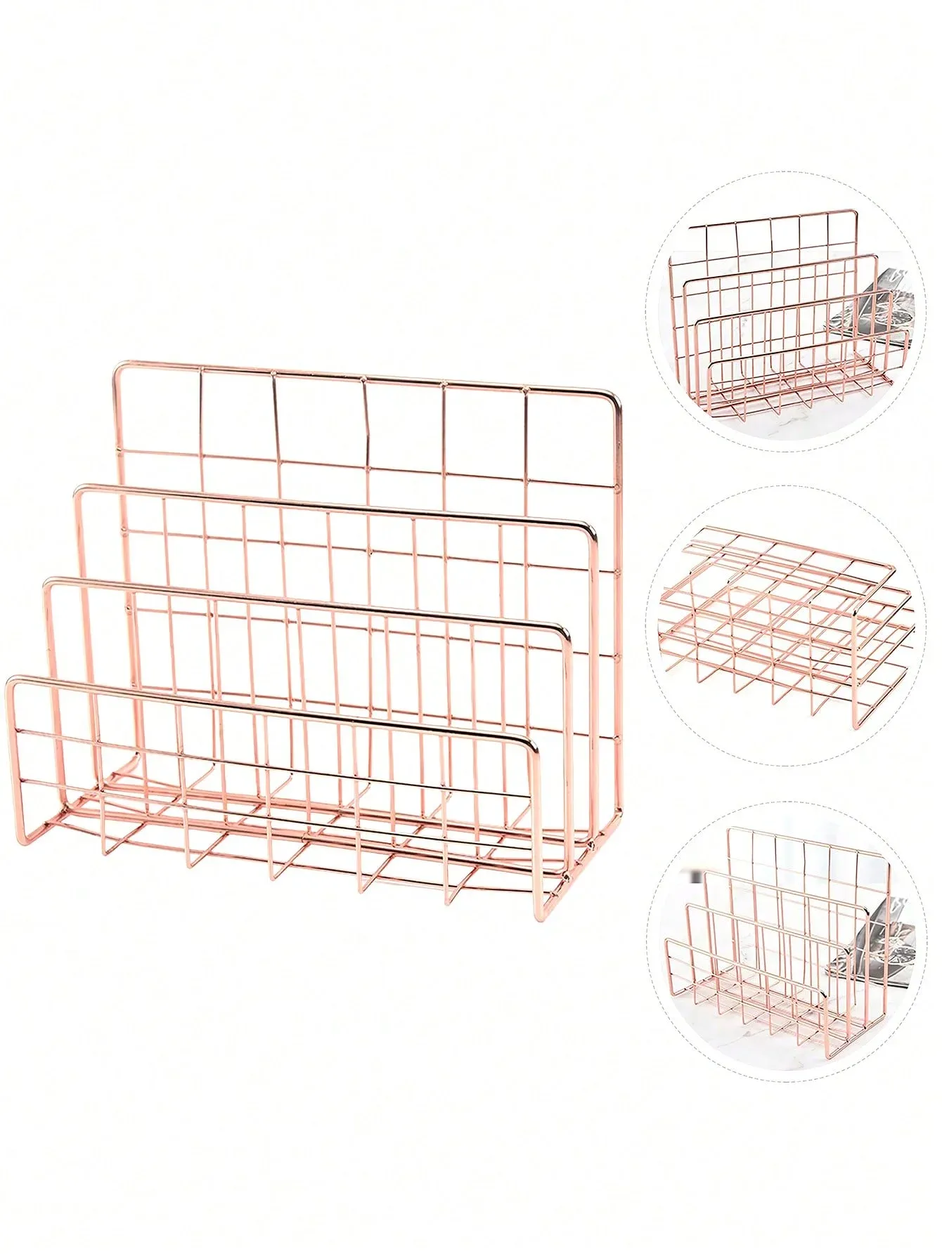 Porte-revues vertical en alliage métallique pour bureau 7