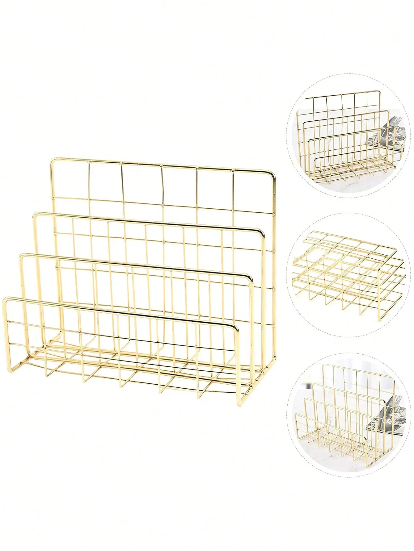 Porte-revues vertical en alliage métallique pour bureau 8