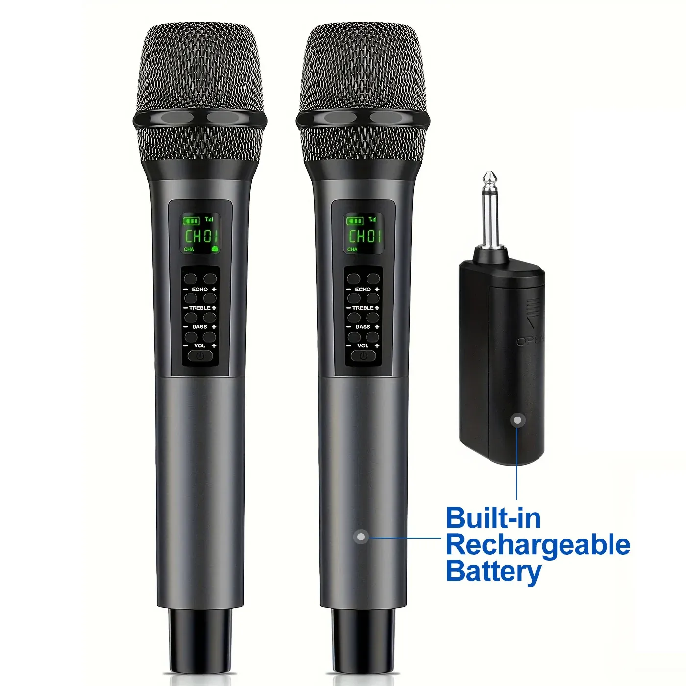 Microphone sans fil portable rechargeable pour karaoké