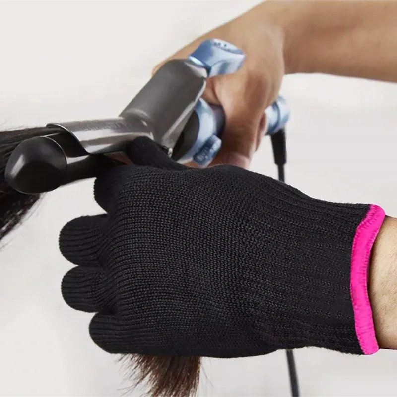 Gants résistants à la chaleur pour coiffure et barbier, réutilisables, compatibles lisseurs et fers à friser 3