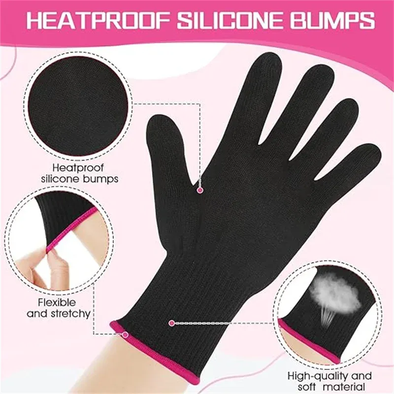 Gants résistants à la chaleur pour coiffure en utilisation