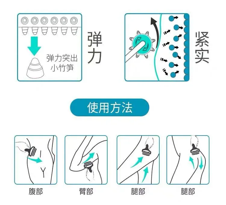 Rouleau de massage pour le visage et le corps, détails de finition
