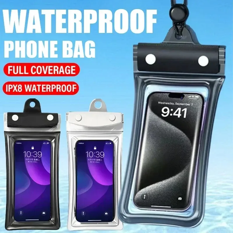 Pochette étanche pour téléphone à écran tactile transparent