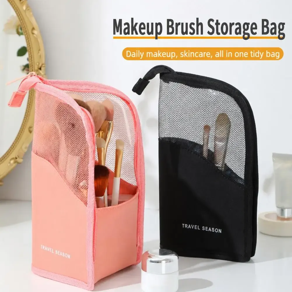 Trousse de toilette en maille, espace de rangement
