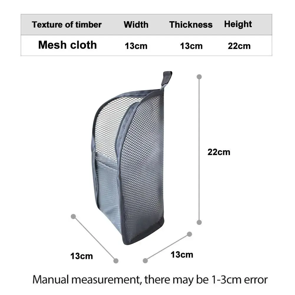 Trousse de toilette en maille, vue rapprochée