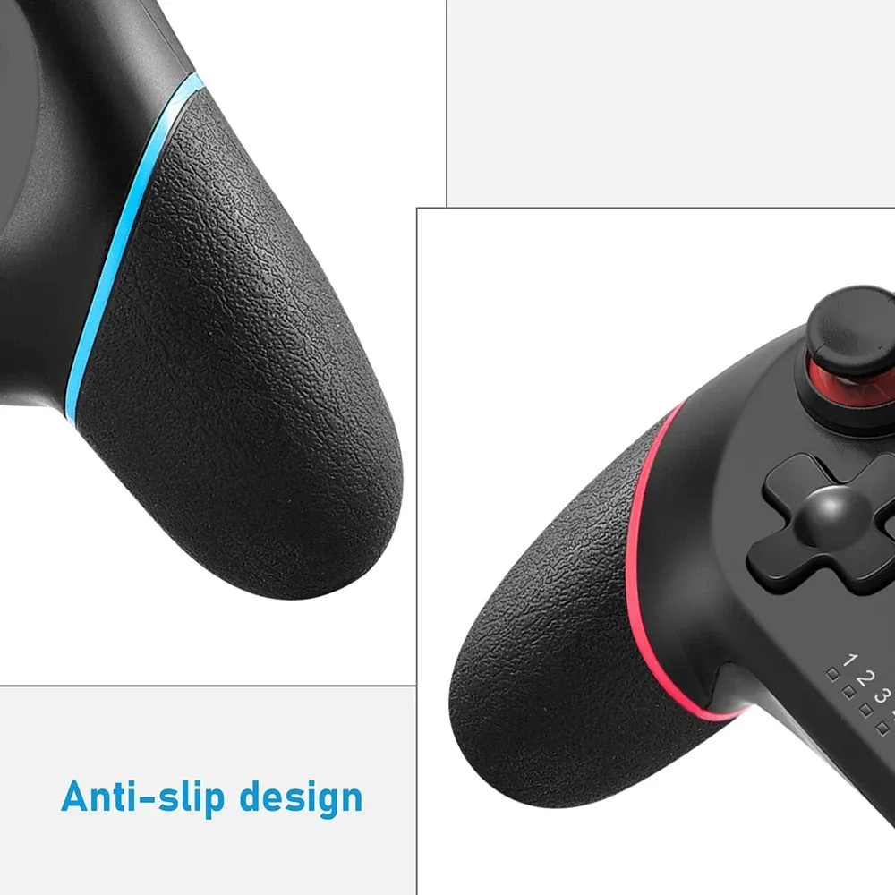 Manette de jeu sans fil Bluetooth pour console Switch OLED, Switch et Switch Lite, compatible Android et PC, à 6 axes 6