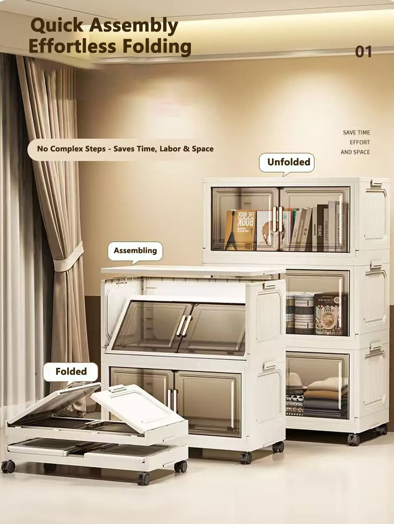 Armoire de rangement pliable sans installation 5