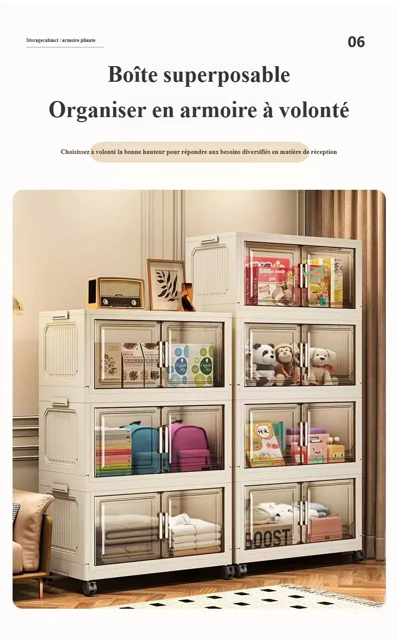 Armoire de rangement pliable en détail