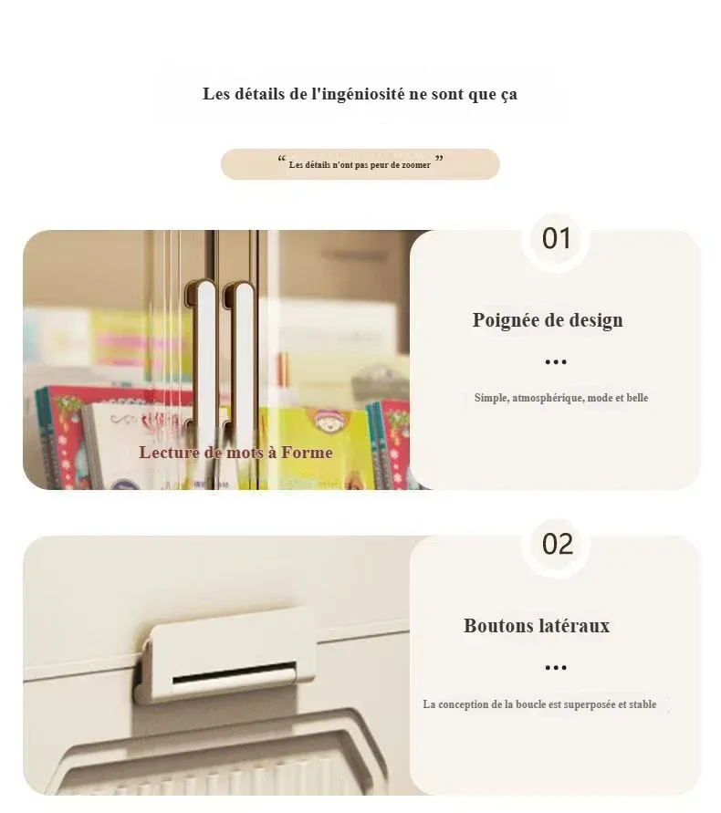 Armoire de rangement avec objets du quotidien
