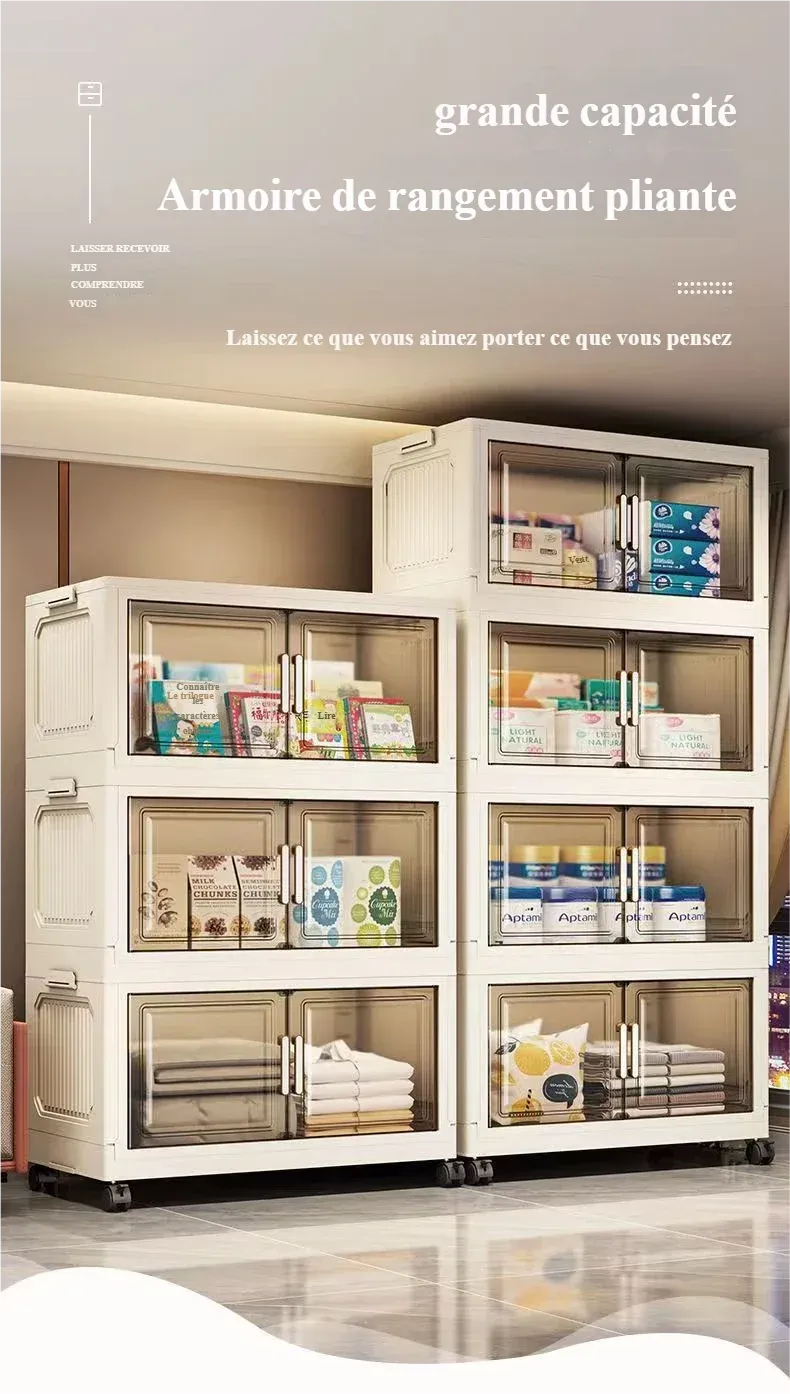 Armoire de rangement pliable, finitions soignées
