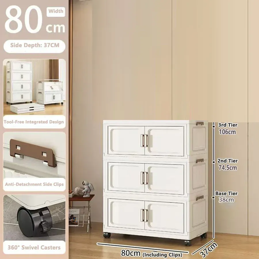 Armoire de rangement pliable sans installation 31
