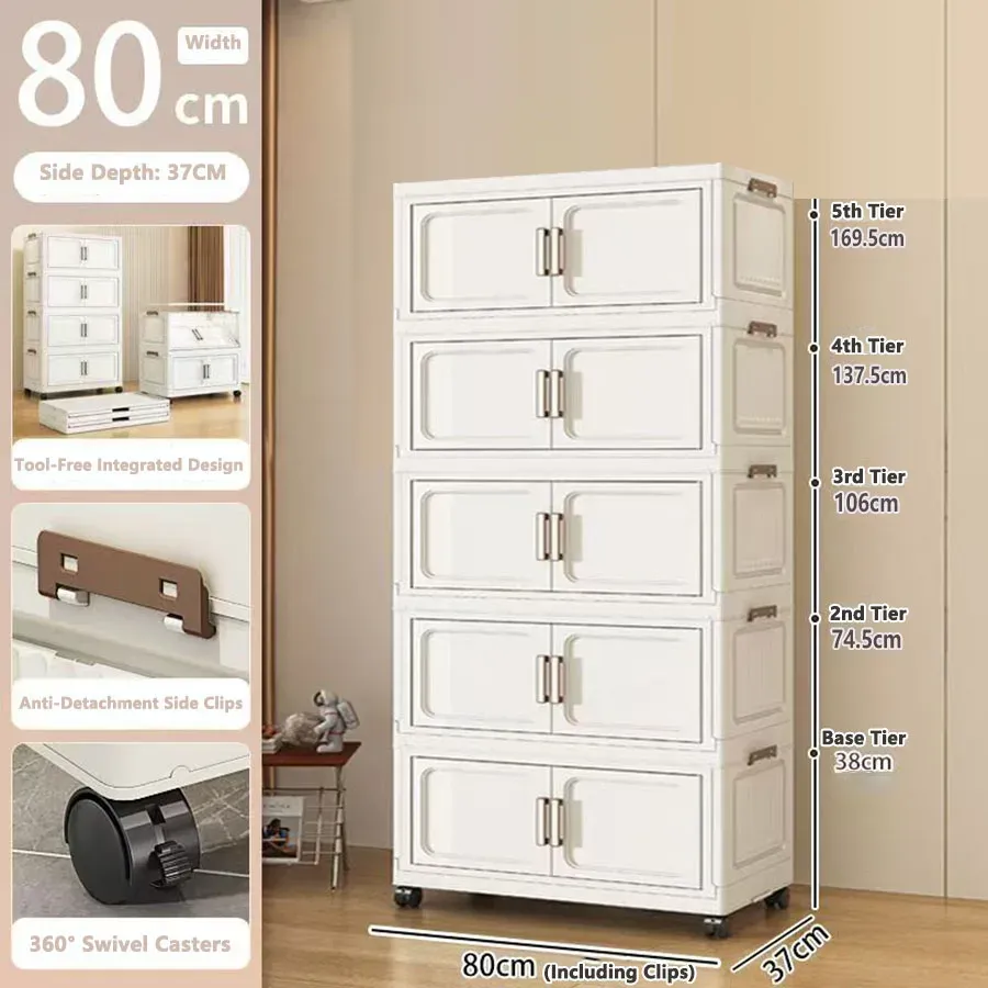Armoire de rangement pliable sans installation 29