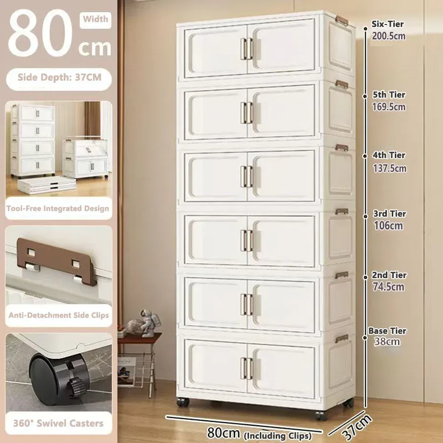 Armoire de rangement pliable sans installation 28