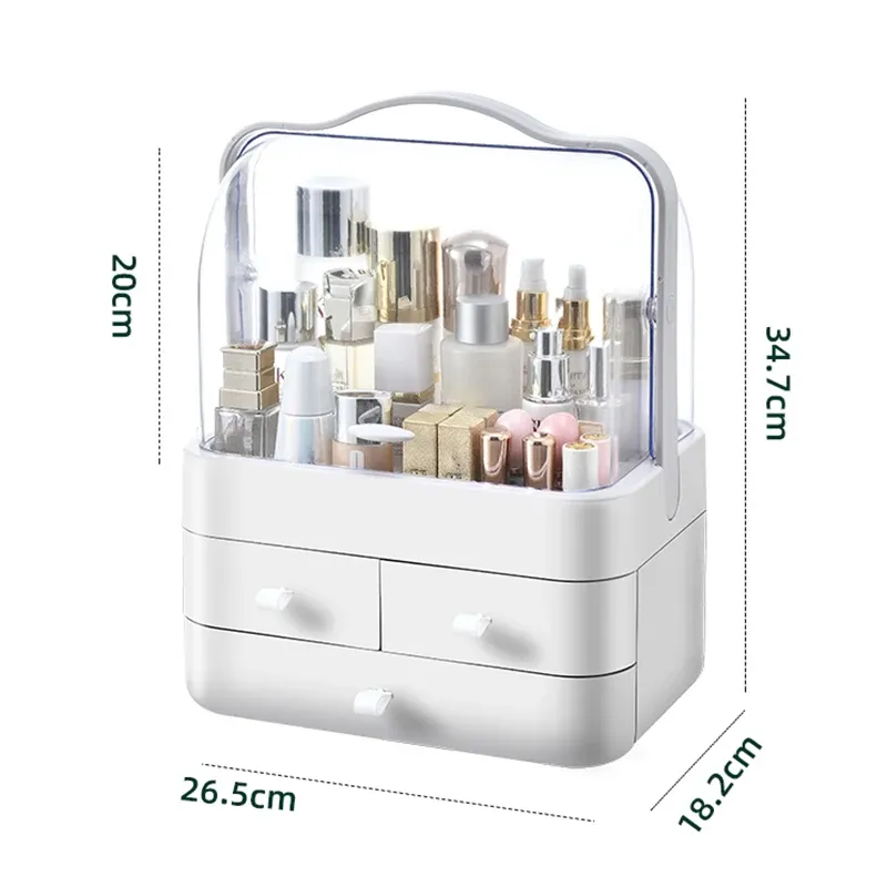 Organisateur de maquillage dans un espace de vanité