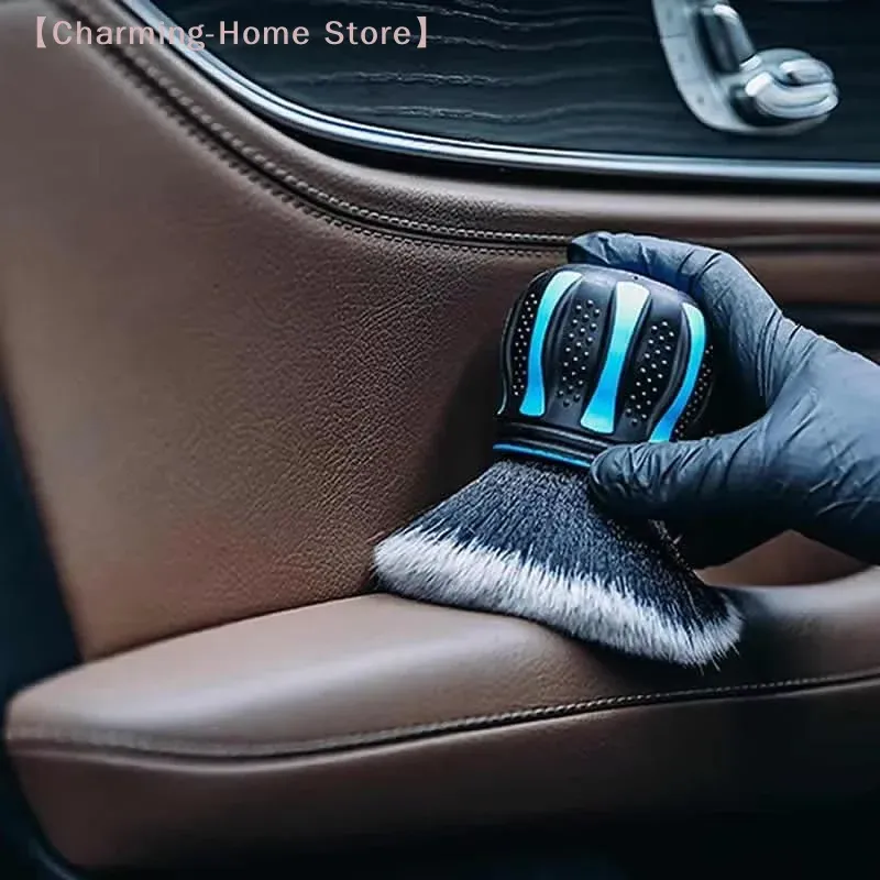 Petite brosse de nettoyage multi-usages à poils doux pour dépoussiérer et nettoyer les surfaces intérieures et délicates, 1 pièce 2