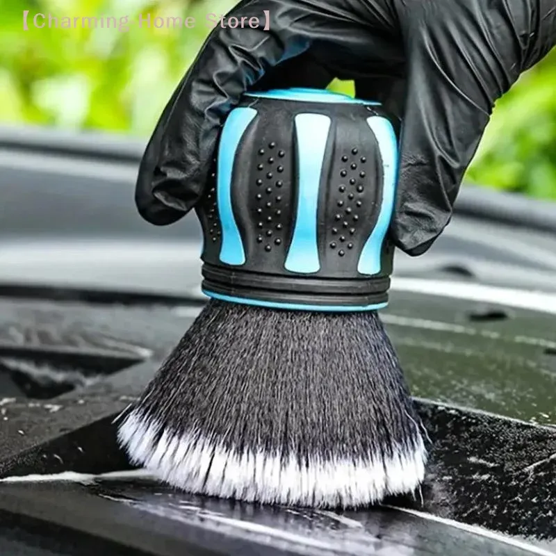 Petite brosse de nettoyage multi-usages à poils doux pour dépoussiérer et nettoyer les surfaces intérieures et délicates, 1 pièce 4