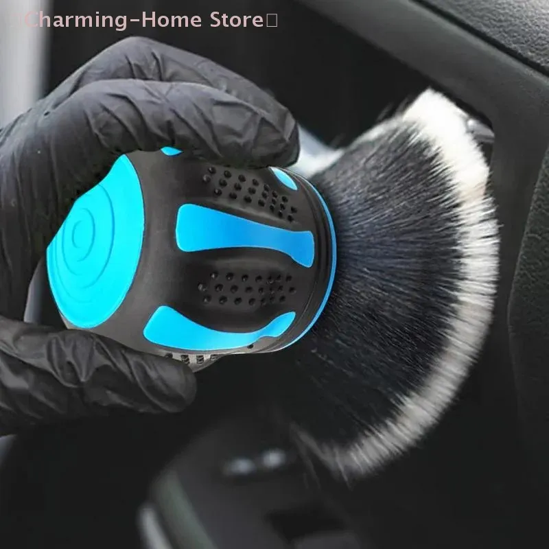 Petite brosse de nettoyage multi-usages à poils doux pour dépoussiérer et nettoyer les surfaces intérieures et délicates, 1 pièce 5