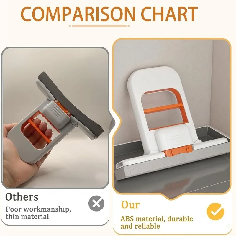 Mini vadrouille à main pliable en éponge pour évier, salle de bain et bureau, à absorption rapide, idéale pour les vitres de voiture et de maison 2