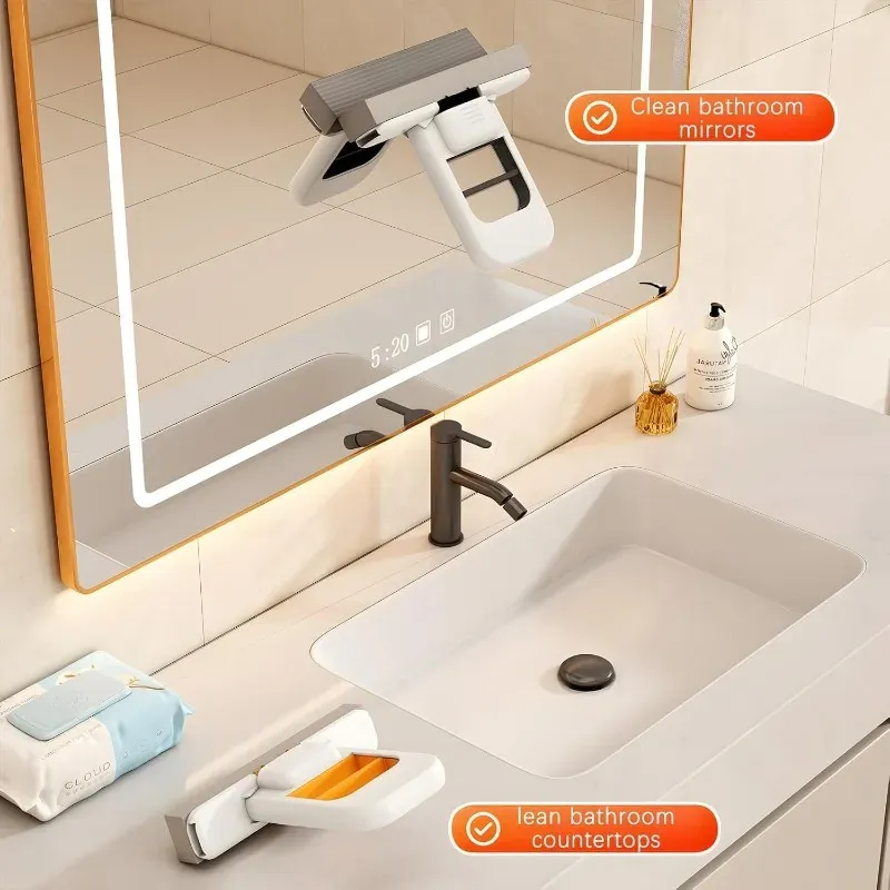 Mini vadrouille à main pliable en éponge pour évier, salle de bain et bureau, à absorption rapide, idéale pour les vitres de voiture et de maison 3