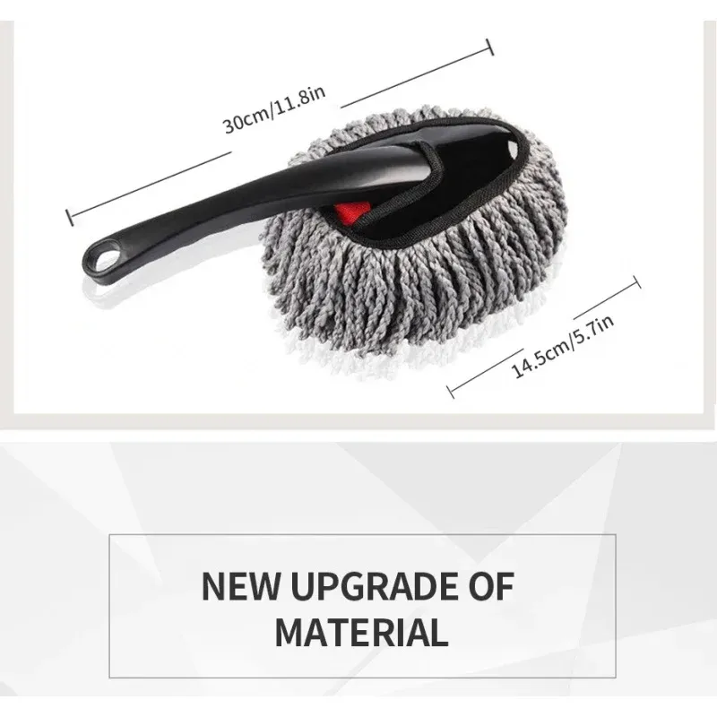 Kit de nettoyage automobile en microfibre avec balai de lavage rétractable à poils doux 4