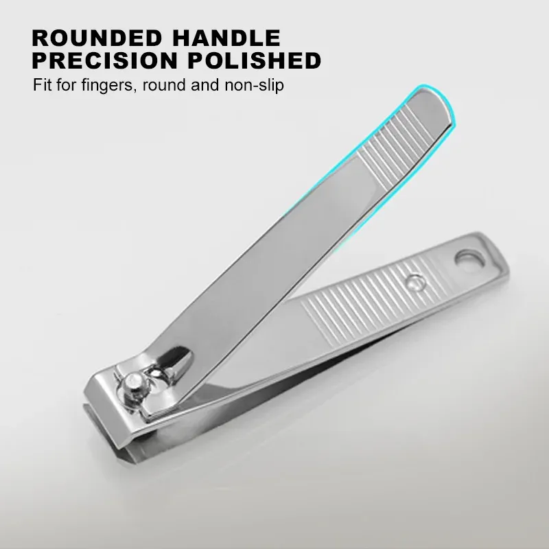 Coupe-ongles professionnel en métal avec lime à ongles, outil de manucure à lame tranchante pour adultes 6