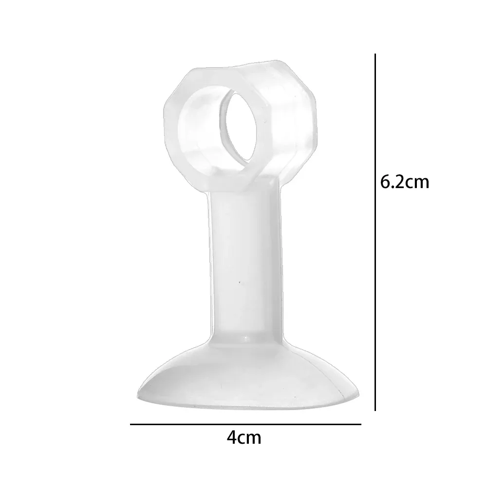 Butée de porte transparente en silicone installée sur un mur