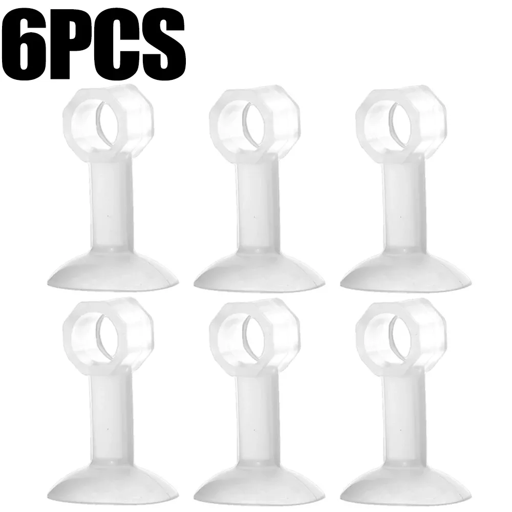 Butée de porte anticollision, ventouse en caoutchouc transparent, protection silencieuse anti-choc, coussin de porte, protection murale pour poignée de porte 7