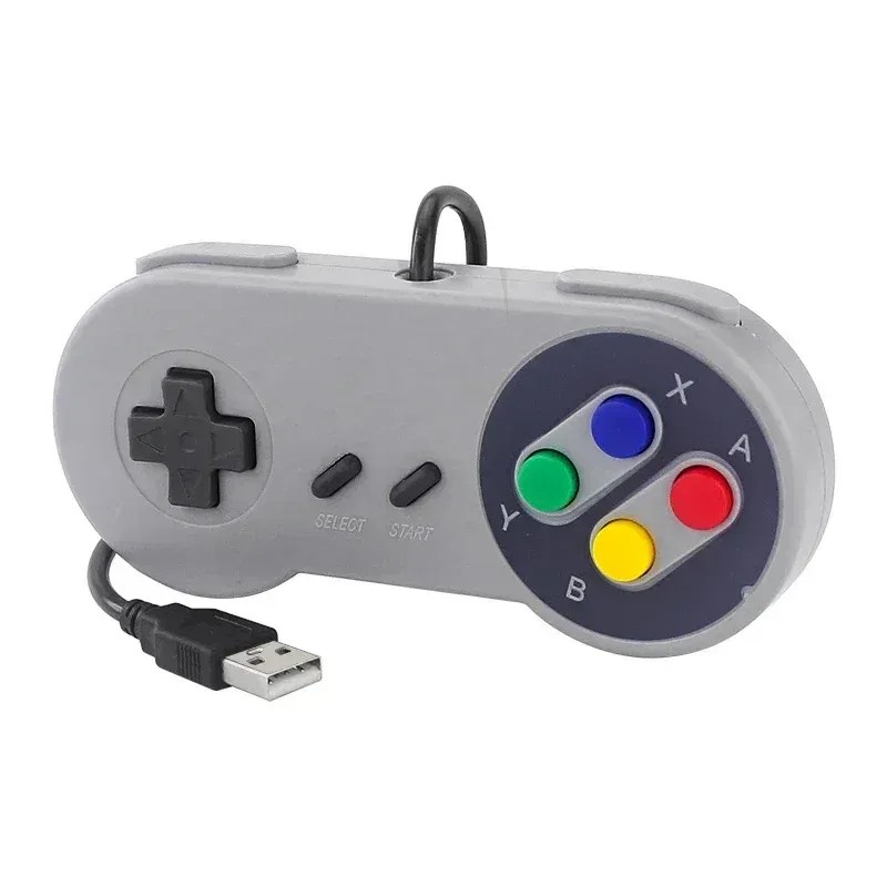 Manette de jeu USB rétro filaire pour PC, Linux, Windows et Raspberry Pi (RetroPie, NESPi), compatible Raspberry Pi 5, 4B, 3B+ et 3B 4