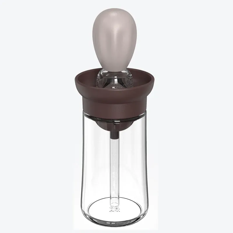 Bouteille d'huile de cuisine portable avec brosse en silicone, contrôle du dosage et vaporisateur pour barbecue, distributeur d'huile de cuisson 7