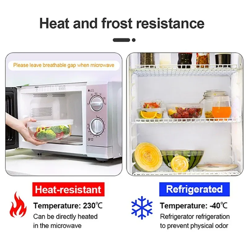 Lot de 6, 12 ou 24 couvercles alimentaires extensibles en silicone, réutilisables et hermétiques pour la conservation des aliments 3