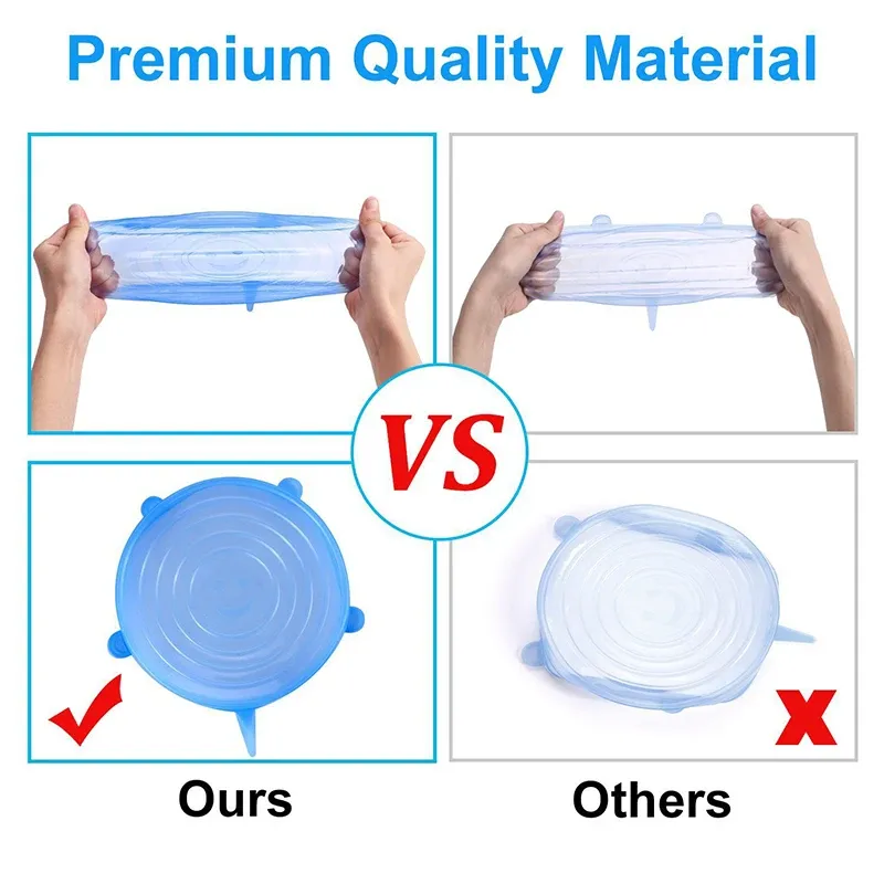 Couvercles en silicone pratiques au quotidien