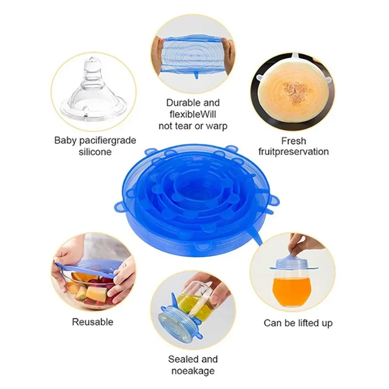 Couvercles en silicone pour réfrigérateur