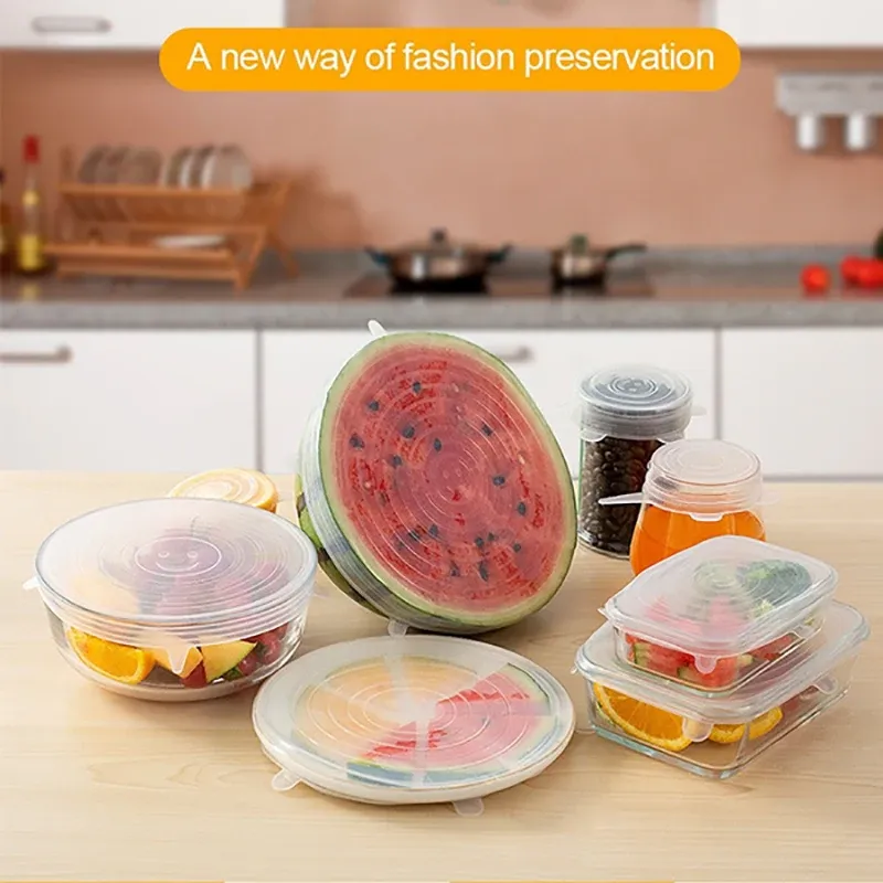 Couvercles en silicone élégants pour la cuisine