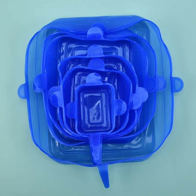 Lot de 6, 12 ou 24 couvercles alimentaires extensibles en silicone, réutilisables et hermétiques pour la conservation des aliments 11