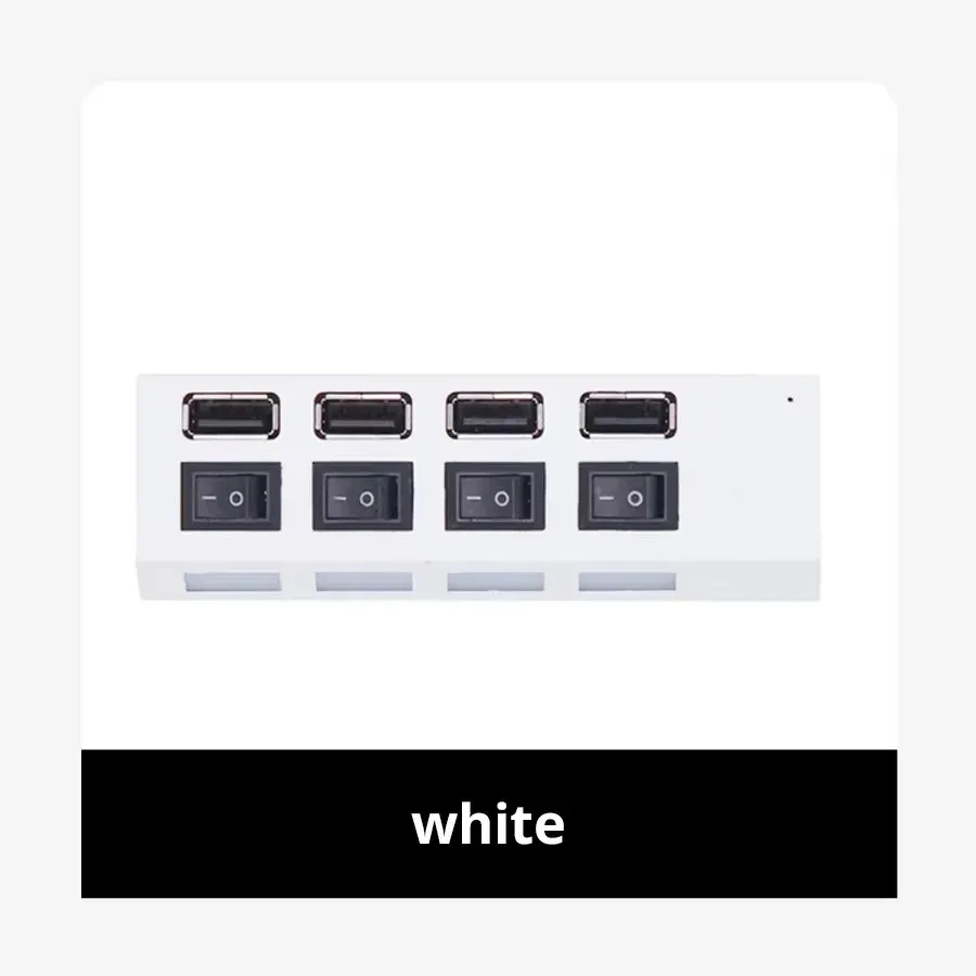 Répartiteur de hub USB, 7 ports, USB 2.0, commutateur d'extension pour ordinateur, PC, ordinateur portable et ordinateur de bureau 7