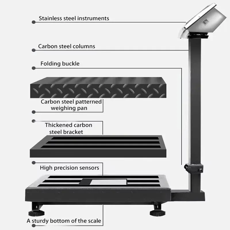 Balance électronique pliable en acier inoxydable rechargeable, 150 kg, pour bagages, expédition postale et commerciale 4