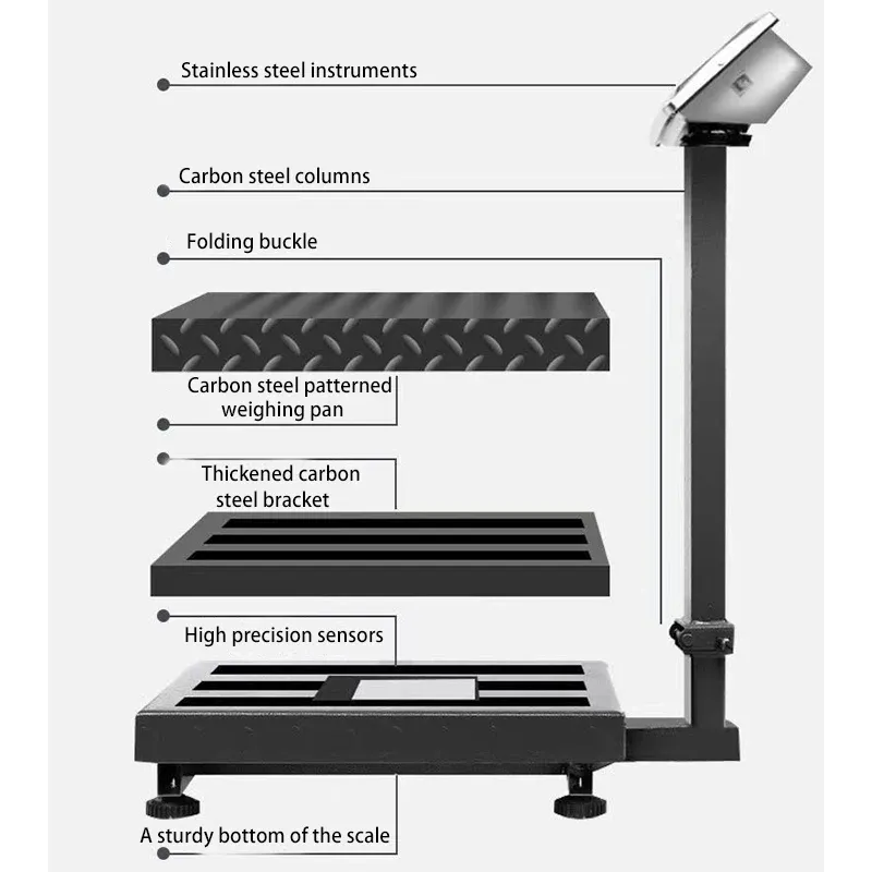 Balance électronique pliable, vue sous un autre angle