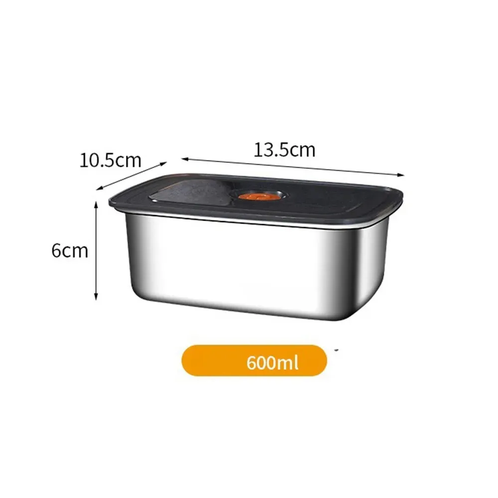 Boîte à déjeuner de camping en acier inoxydable, boîte bento étanche pour micro-ondes, boîte de rangement compatible réfrigérateur et congélateur, grande capacité 11
