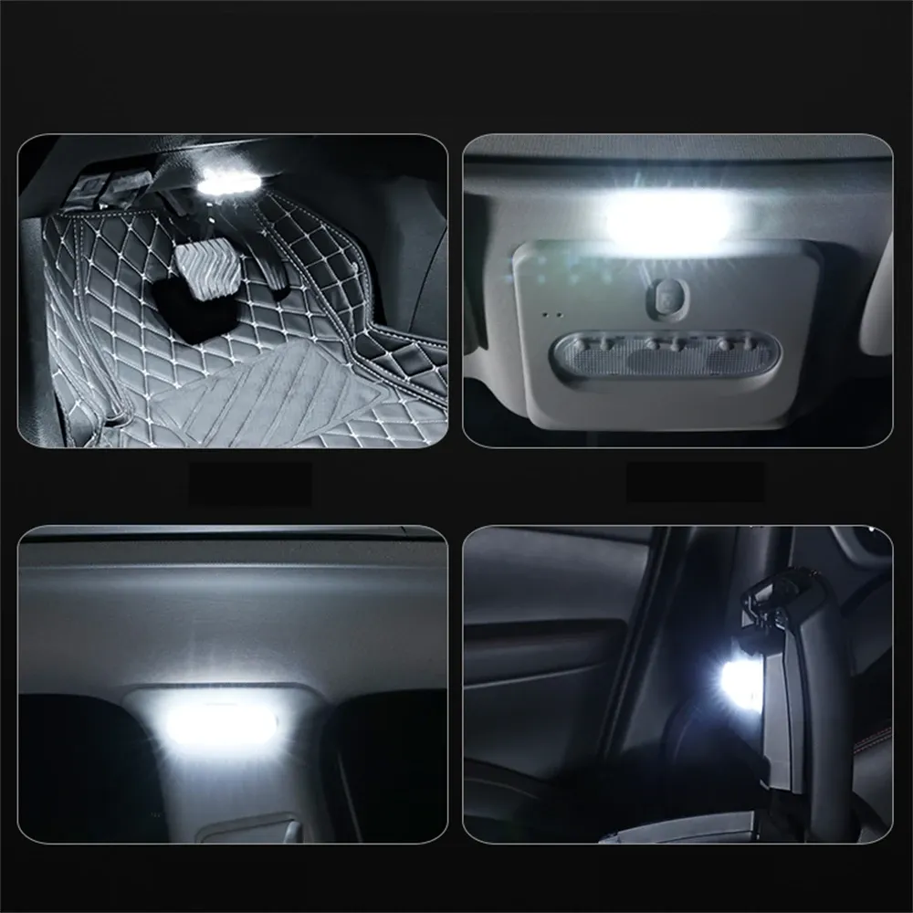 Lampe LED tactile aimantée pour voiture, éclairage d'ambiance intérieur, plafonnier et lampe de lecture 3