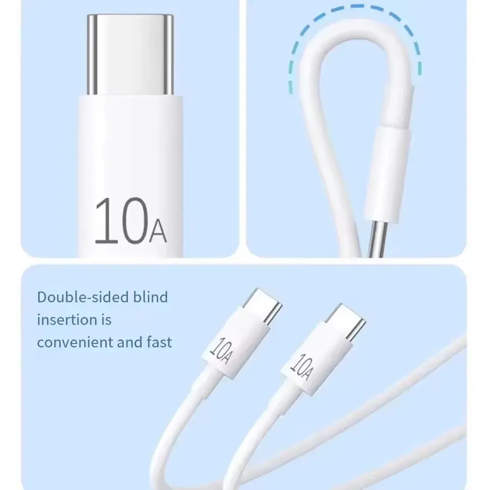 Câble Type-C à Type-C à charge rapide, vue d'ensemble