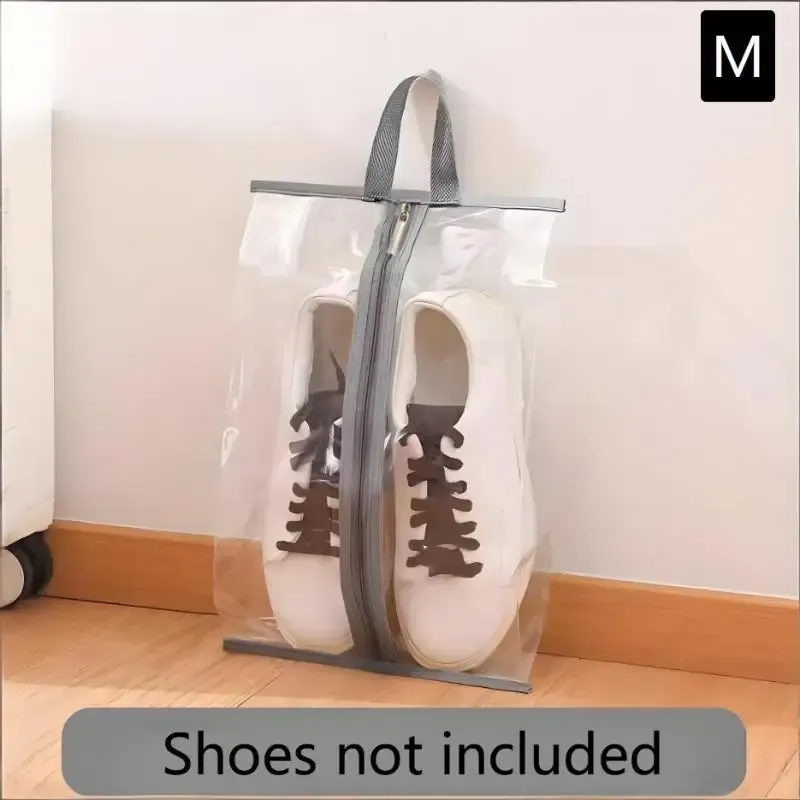 Sacs à chaussures transparents et imperméables (lot de 1 ou 10), solution de rangement pour chaussons, baskets et sandales, pour la maison et les voyages 12